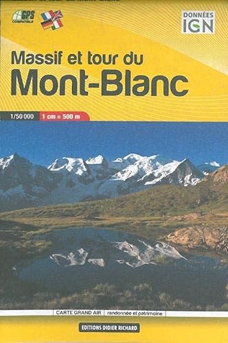 Libris Wanderkarte Mont Blanc Pocket Map (Massif and Tour) 1 : 50 000 von ditions Libris